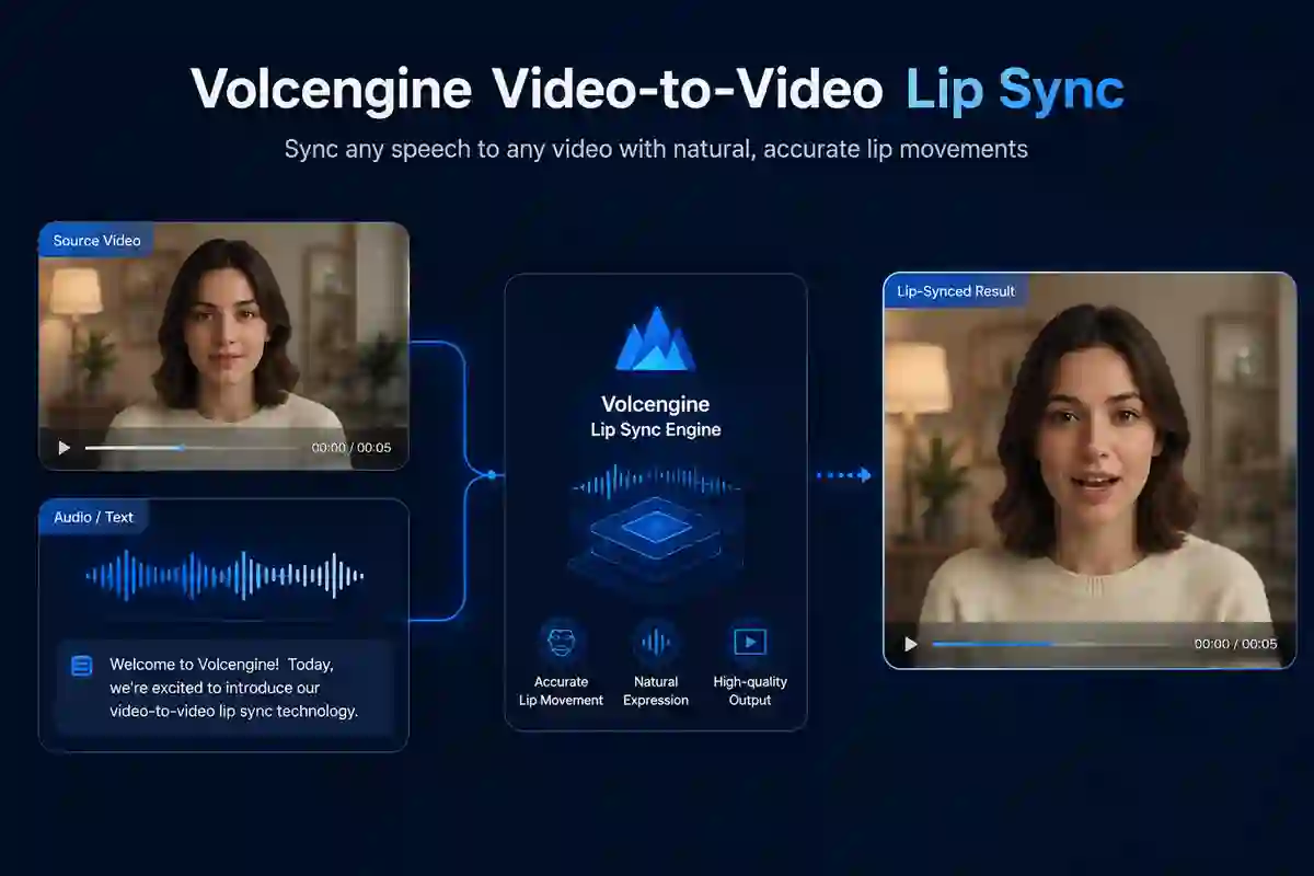 Volcengine Video-to-Video Lip Sync